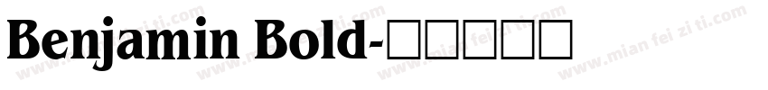 Benjamin Bold字体转换